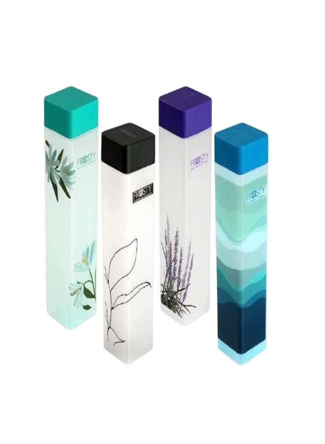 Smaruti Plastic Food Grade Fridge Square Bottle Set (Pack of 4) - Durable BPA-Free Design for Safe and Convenient Storage - Leak-Proof and Stylish, 1 L, Multicolour - Image 3