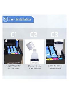 Terabyte GI-41 ink set 4-Pack (PigmentBlack Cyan Magenta Yellow) GI 41 Compatible for CANON PIXMA G1420/G2420/G2460/G3420/G3460  - Image 3