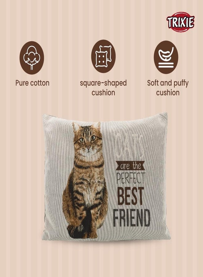 TRIXIE Chipo Cat Cushion, Soft Cat Bed Cushion for Indoor Use, Rectangular Pet Sleeping Mat for Cats & Small Pets, 60×48 cm - Image 2