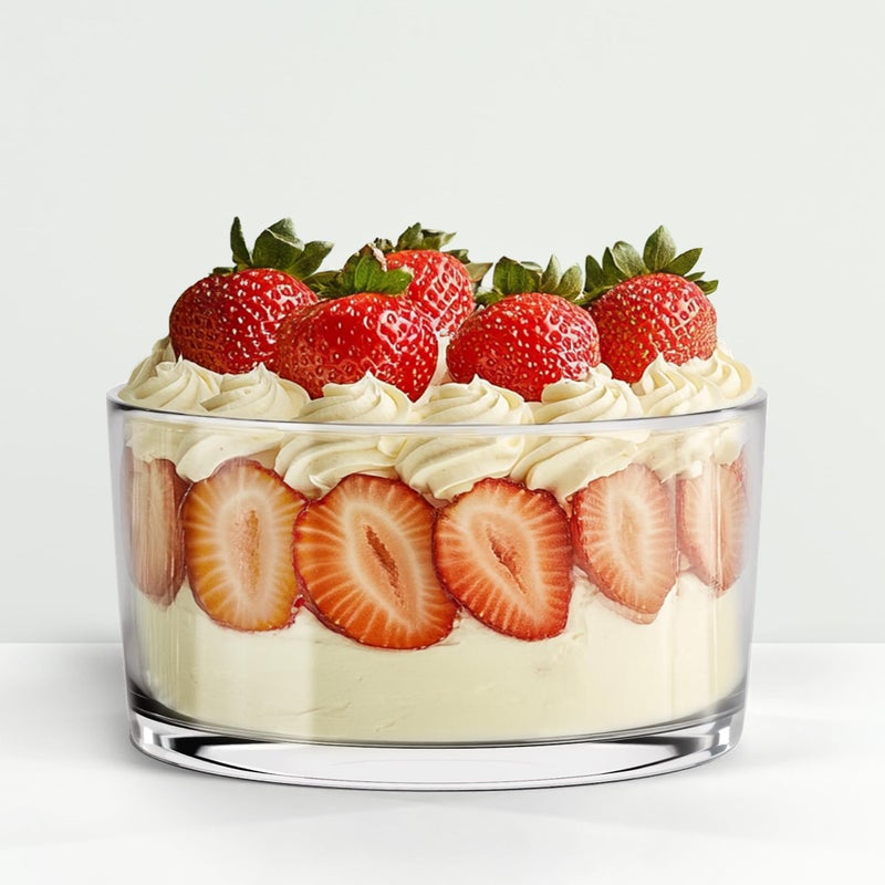 KITEISCAT Glass Salad Bowl - Versatile 118oz Trifle and Fruit Bowl - Elegant & Long-Lasting for Serving Salads, Dessert - Image 5