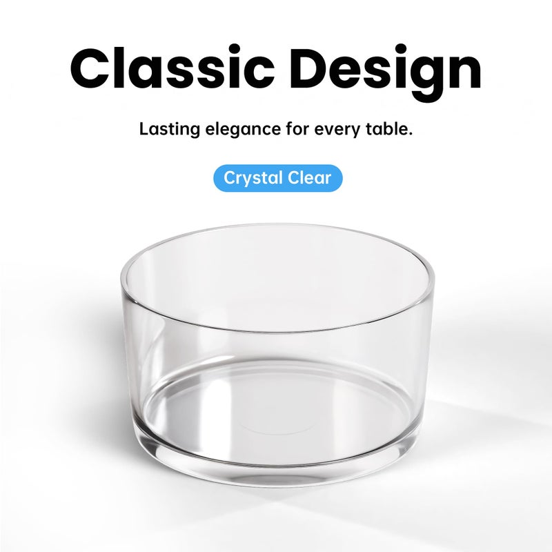 KITEISCAT Glass Salad Bowl - Versatile 118oz Trifle and Fruit Bowl - Elegant & Long-Lasting for Serving Salads, Dessert - Image 3
