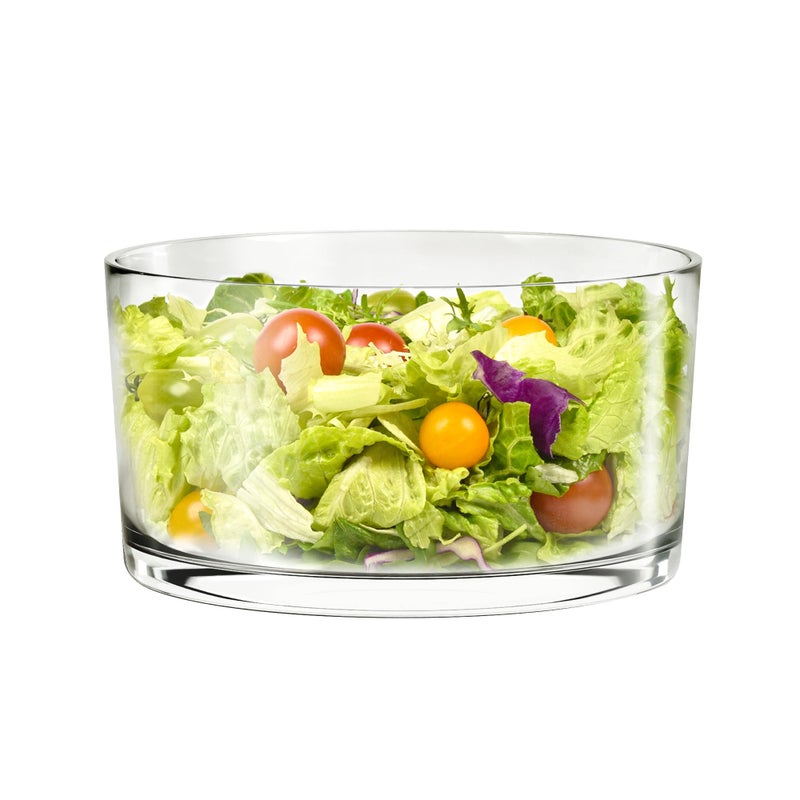 KITEISCAT Glass Salad Bowl - Versatile 118oz Trifle and Fruit Bowl - Elegant & Long-Lasting for Serving Salads, Dessert - Image 1