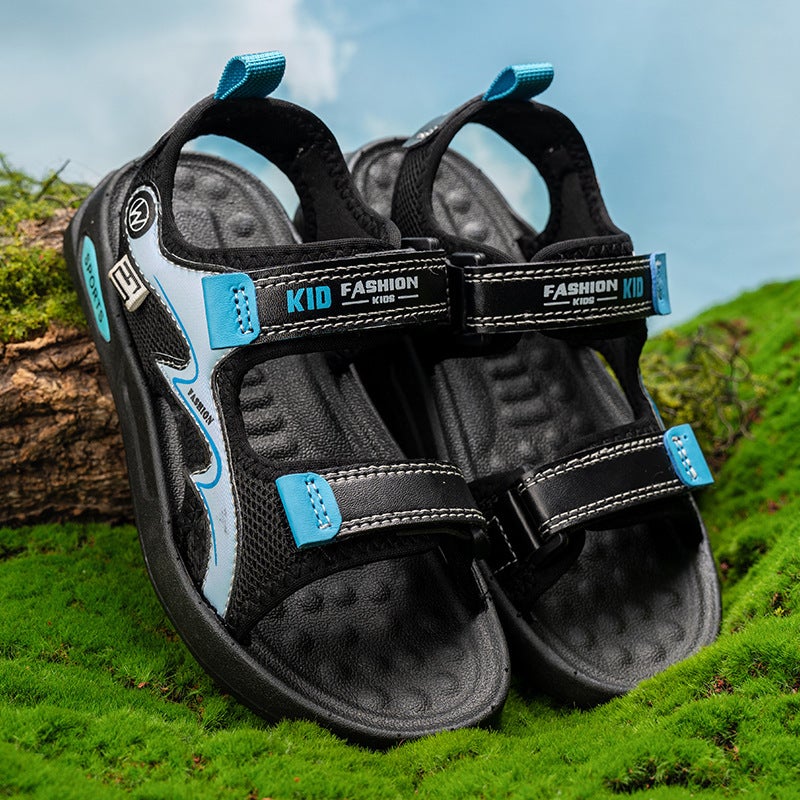 24 Children'S Sandals Big Children'S Sandals Breathable Daily Casual Boys Beach Shoes - Image 4