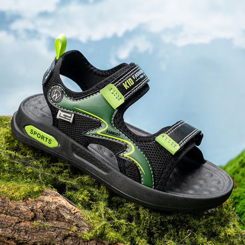 24 Children'S Sandals Big Children'S Sandals Breathable Daily Casual Boys Beach Shoes - Image 5