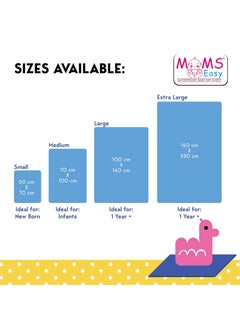 MOMSEASY MOMSEASY Water Proof and Reusable MatBed ProtectorAbsorbent Drysheet Peach Large 140x100 cm  - Image 5