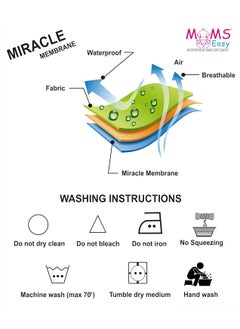 MOMSEASY MOMSEASY Water Proof and Reusable MatBed ProtectorAbsorbent Drysheet Peach Large 140x100 cm  - Image 4