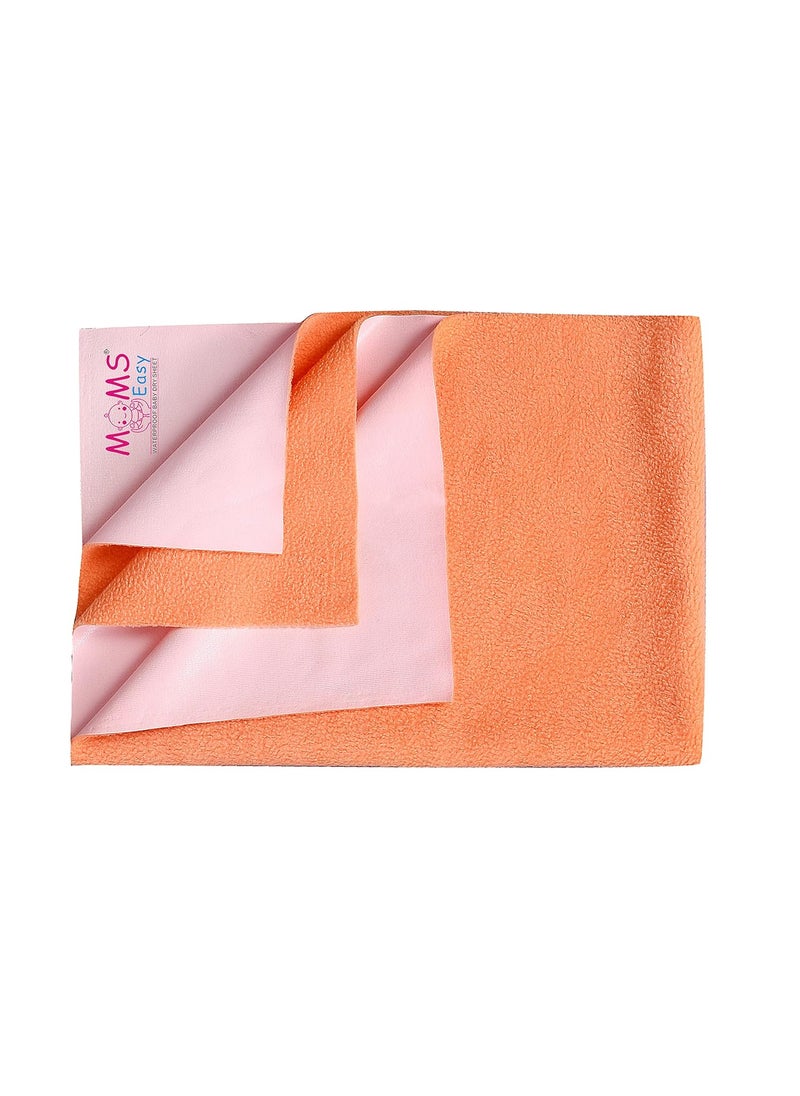 MOMSEASY - MOMSEASY Water Proof and Reusable MatBed ProtectorAbsorbent Drysheet Peach Large 140x100 cm - Image 1