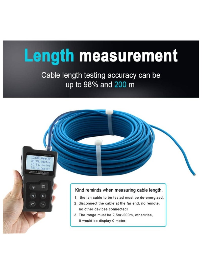 Ainawo Multi-functional LCD Network Cable Tester Wire PoE Checker Inline PoE Voltage And Current Tester With Cable Tester With Illuminate Function - Image 5