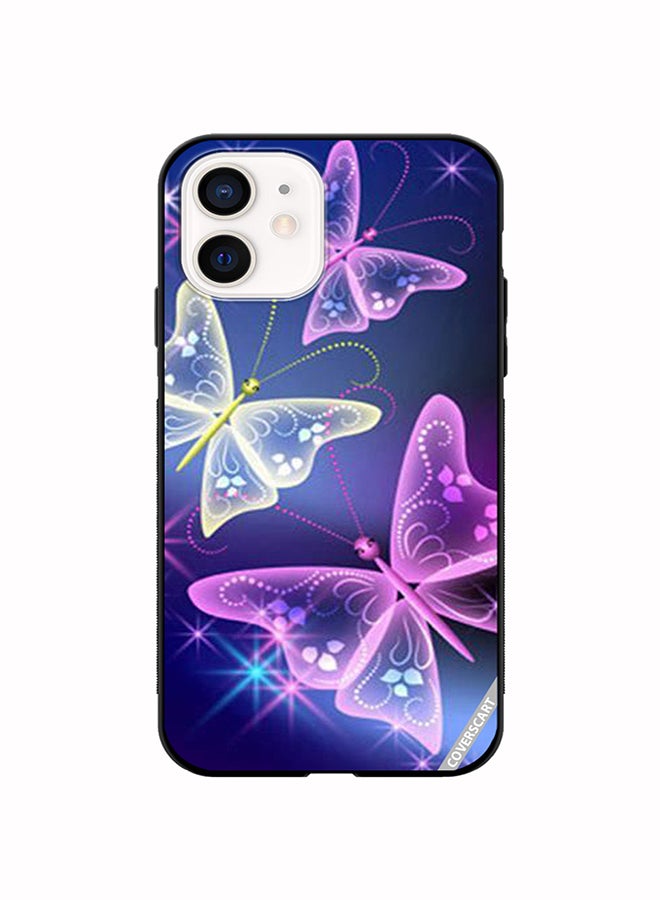 COVERSCART Protective Case Cover For Apple iPhone 11 Light Yellow & Pink Butterflies Design Multicolour - Image 1