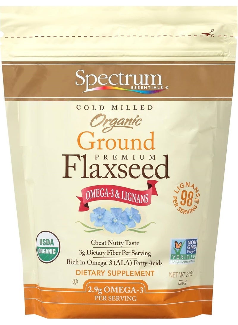 Spectrum Essentials Organic Ground Premium Flaxseed, 24 Oz - Image 1