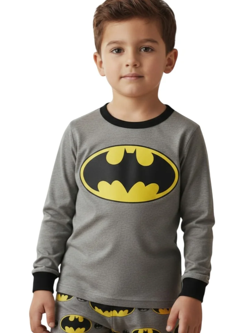 بيداني Boys' Dark Knight Cozy Pajamas - Long Sleeve