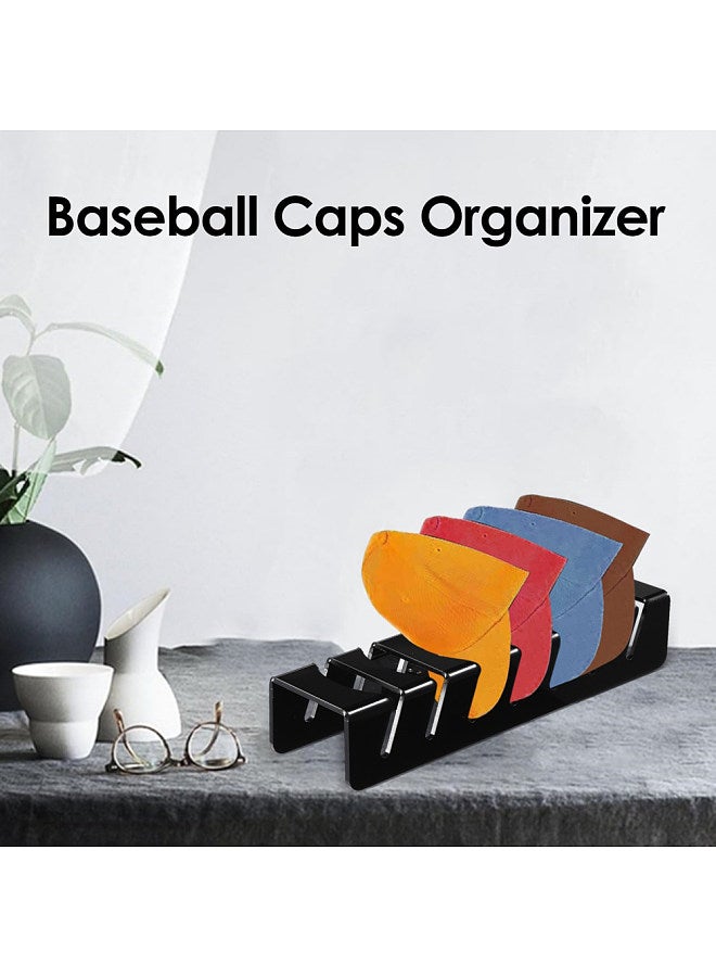 2Pcs Hat organizer for Baseball Caps, 14 Ball Cap Storage Organizer Rack, No Install Acrylic Baseball Cap Storage, Renter Friendly Cap Holder Display Stand for Closet, Bedroom  - Image 5