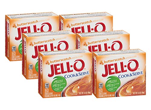 JellO Cook Serve Butterscotch Pudding Pie Filling 35 oz Boxes Pack of 6