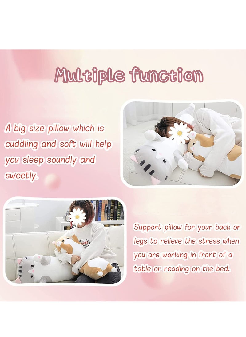 Daytoyz - Cat Long Plush Body Pillow,  110CM Squishy Pillow for Animals Doll Toy Gift for Girlfriend Girls Boys - Image 1