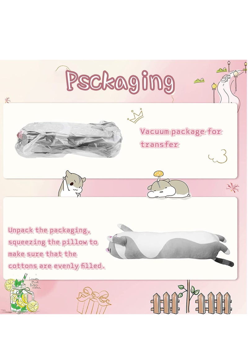 Daytoyz - Cat Long Plush Body Pillow,  110CM Squishy Pillow for Animals Doll Toy Gift for Girlfriend Girls Boys - Image 1