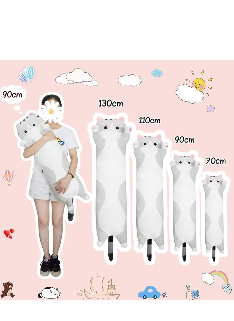 Daytoyz - Cat Long Plush Body Pillow,  110CM Squishy Pillow for Animals Doll Toy Gift for Girlfriend Girls Boys - Image 1