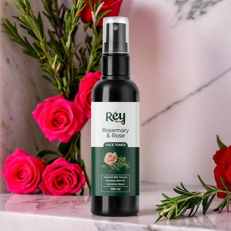 Rey Naturals Rey Naturals Aqua Range  Rosemary Water  Rose Water Gulab Jal Face Toner For Pore Tightening 100ml  Rose Mary Water  Rose Water Toner For Face  Oil Free Face Toner For All Skin Types - Image 2