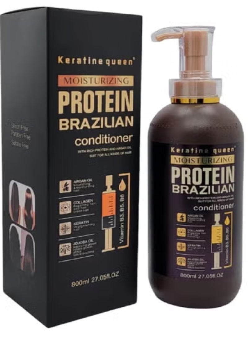 كيراتين كوين بلسم برازيلي بالبروتين المرطب 800 مل - Image 1