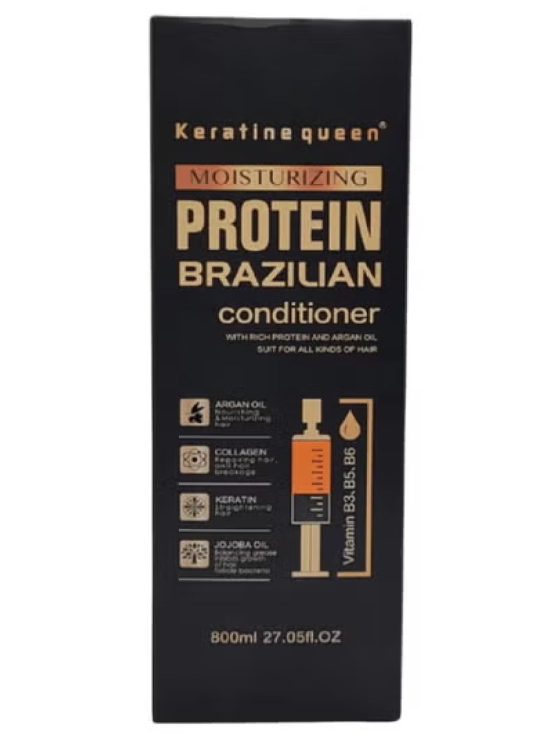 كيراتين كوين بلسم برازيلي بالبروتين المرطب 800 مل - Image 2