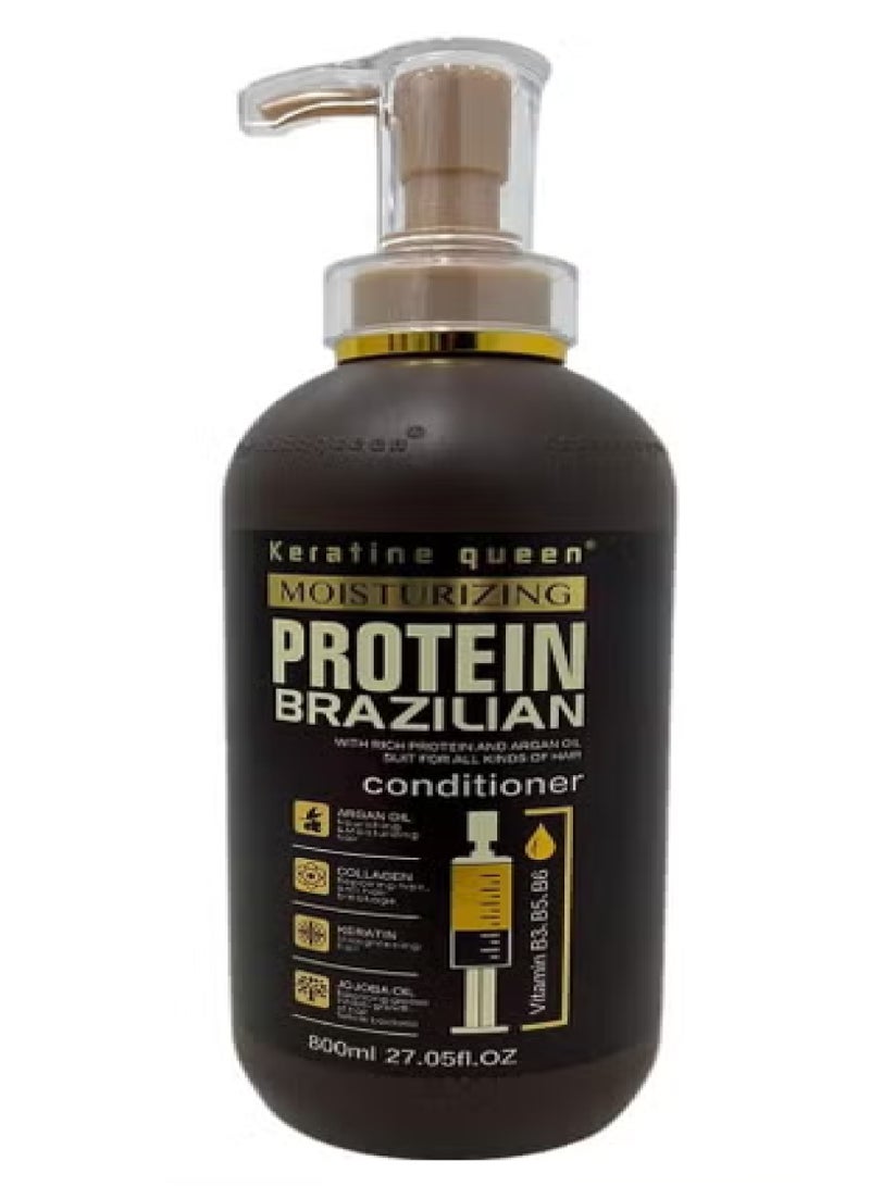 كيراتين كوين بلسم برازيلي بالبروتين المرطب 800 مل - Image 3
