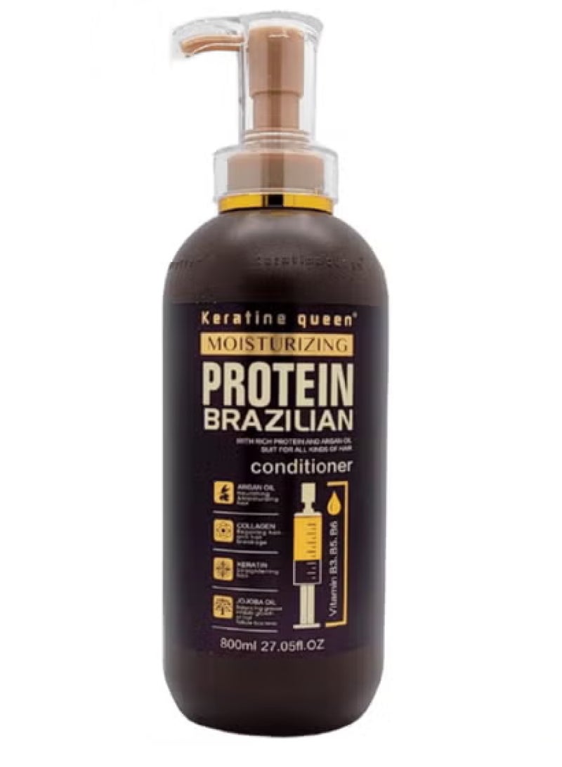 كيراتين كوين بلسم برازيلي بالبروتين المرطب 800 مل - Image 4