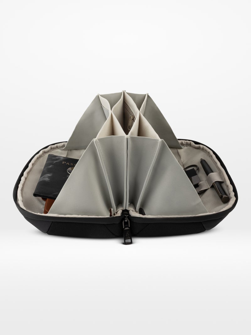 ORYX O-Case Compact Travel Organizer Bag Lightweight with Smart Storage Black - Image 5