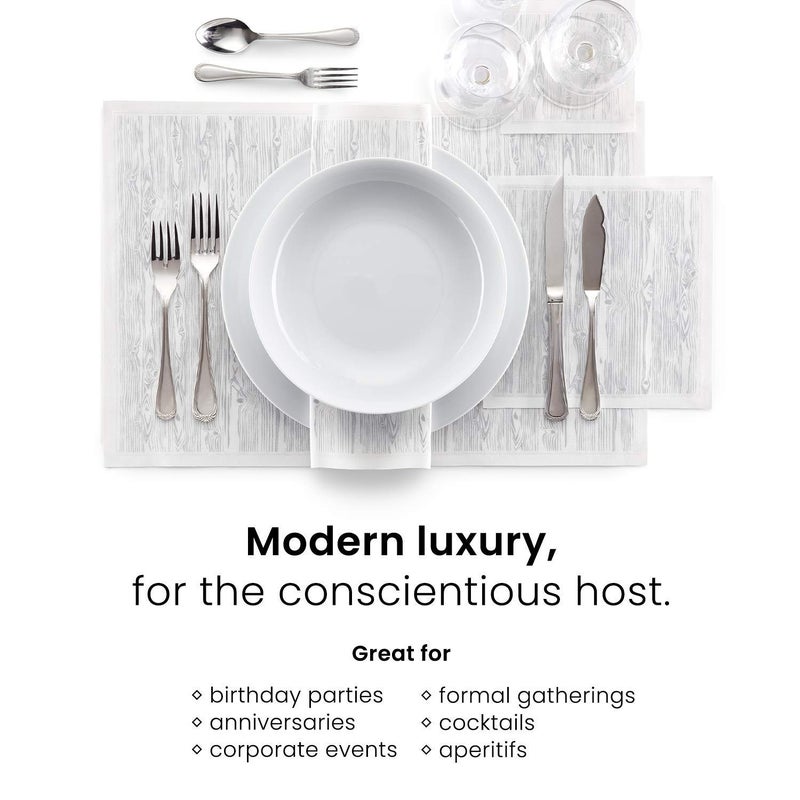 MY DRAP Cotton Dinner Napkin - 12.6 x 12.6 in - 12 units per roll - Pearl Grey - Image 5