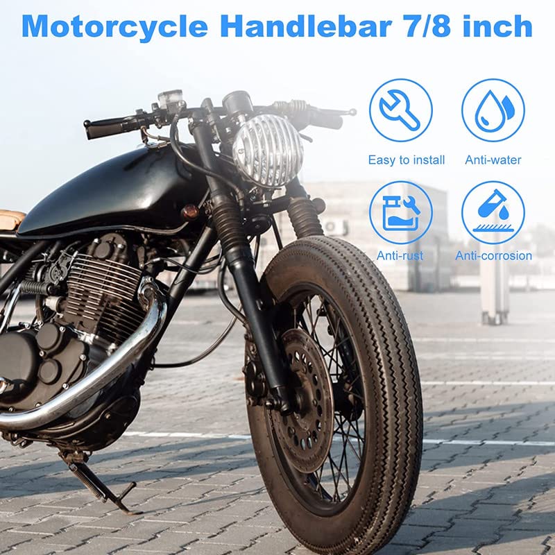 Lovmoto Universal Motorcycle Handlebars 7/8" 22mm, Adjustable Handle Bar Steering Handle Bar Motorcycle Sport Bike (Black) Comfortable with Splen-dor Pl-us - Image 3