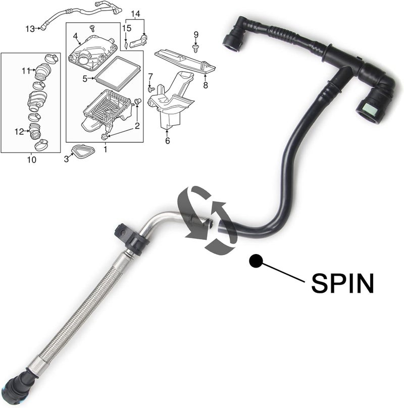 RAPIHIDAN PCV Positive Crankcase Ventilation Tube - Image 2