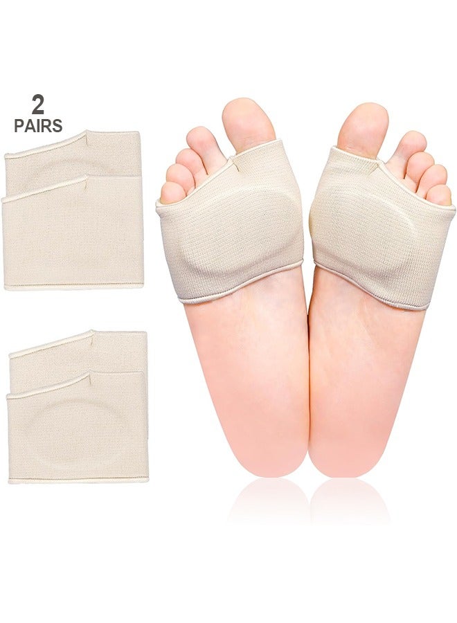 2 Pairs Metatarsal Pads with Gel Pad for Women and Men，Foot Pads Provides Relief for Morton's Neuroma Insert，Metatarsalgia, Morton's Neuroma (Beige, L) - Image 1
