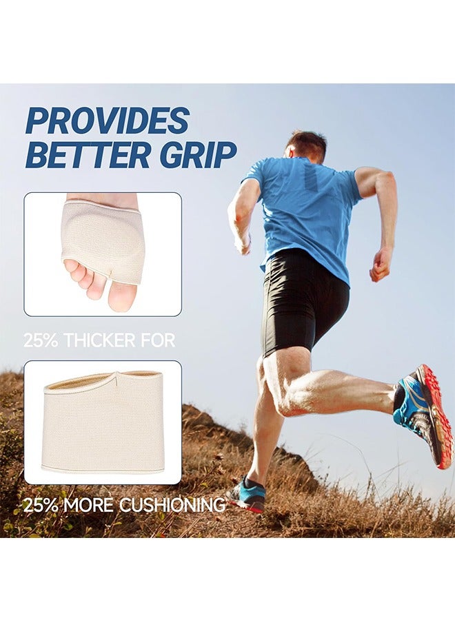 2 Pairs Metatarsal Pads with Gel Pad for Women and Men，Foot Pads Provides Relief for Morton's Neuroma Insert，Metatarsalgia, Morton's Neuroma (Beige, L) - Image 5