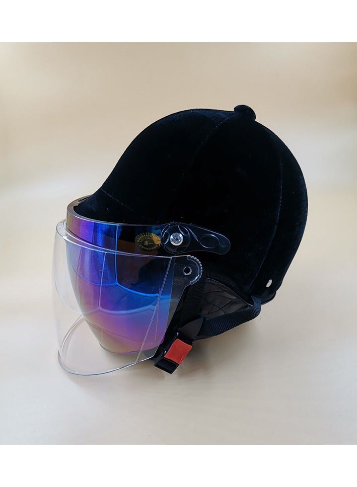 CORSA New Velvet Cloth UV Protective Mirror Riding Outdoor Protective Helmet 