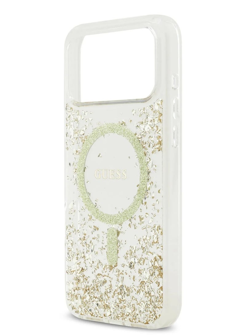 GUESS iPhone 17 Pro Max MagSafe Case / Glitter Pattern Case Cover - Gold - Image 5