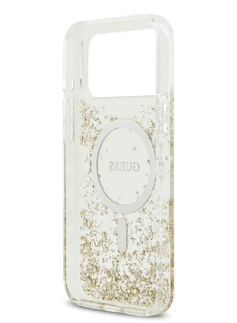 GUESS iPhone 17 Pro Max MagSafe Case / Glitter Pattern Case Cover - Gold - Image 3