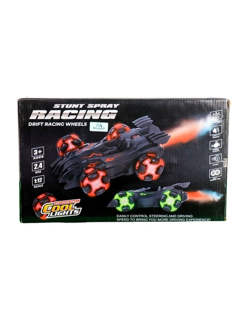 null - Stunt Spray Racing Wheel Car 1/12 with Remote Control - 208039S - Image 1