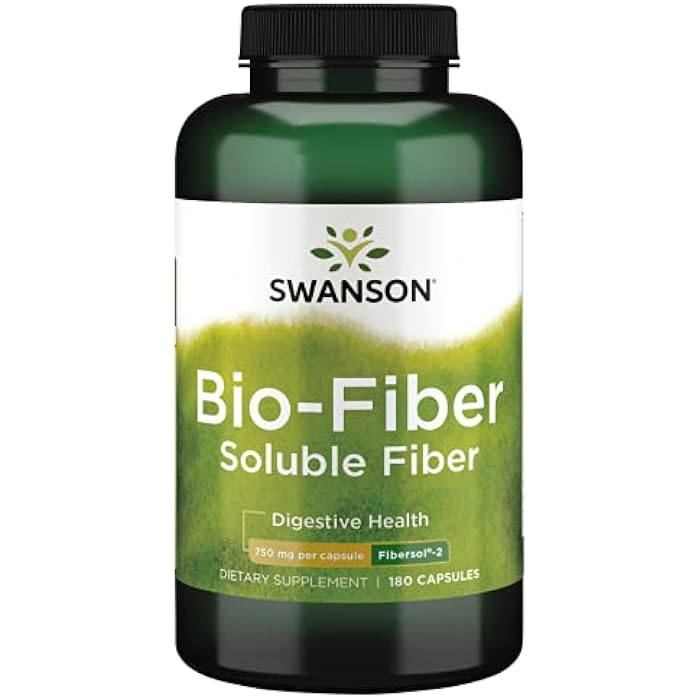 Swanson Bio-Fiber- 750 Milligrams 180 Capsules - Image 1