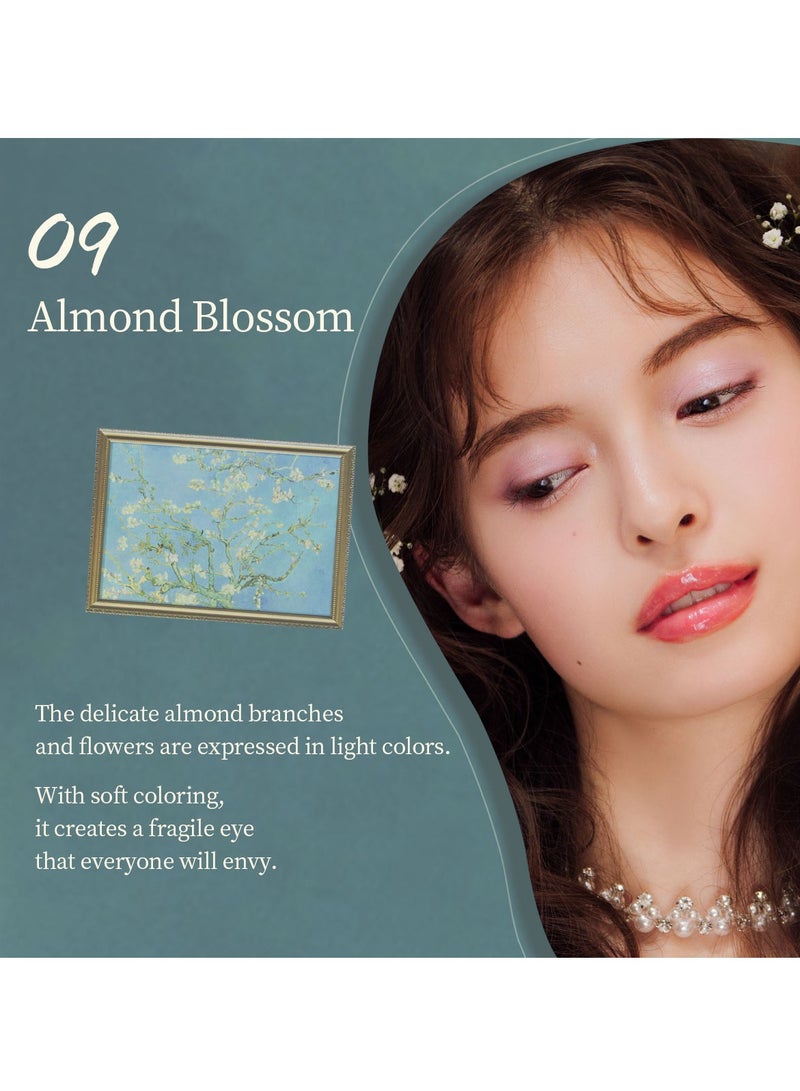 MilleFee Painting Eyeshadow Palette 6 Shades Matte and Shimmer Finishes Pressed Powder Makeup Palette-09 Almond Blossom - Image 3