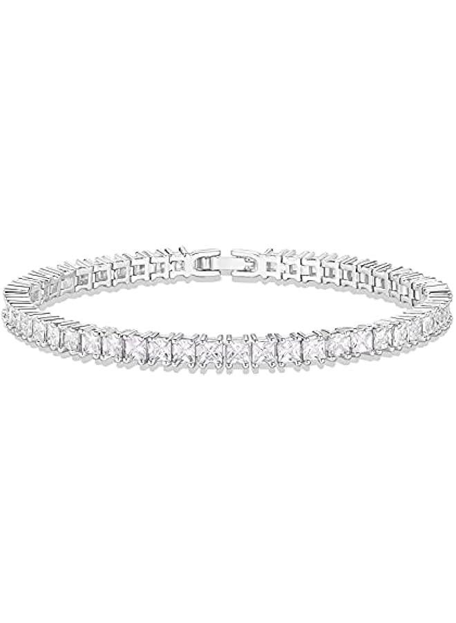 PAVOI 14K Gold Plated Cubic Zirconia Classic Tennis Bracelet | Gold Bracelets for Women | 4mm CZ, Size 6.5-7.5 Inch - Image 1