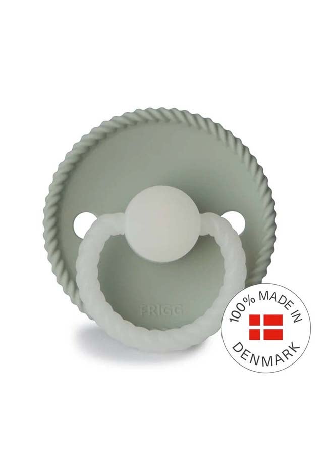 FRIGG Rope Silicone Baby Pacifier 6-18M 1-Pack Sage Night - Size 2 - Image 1