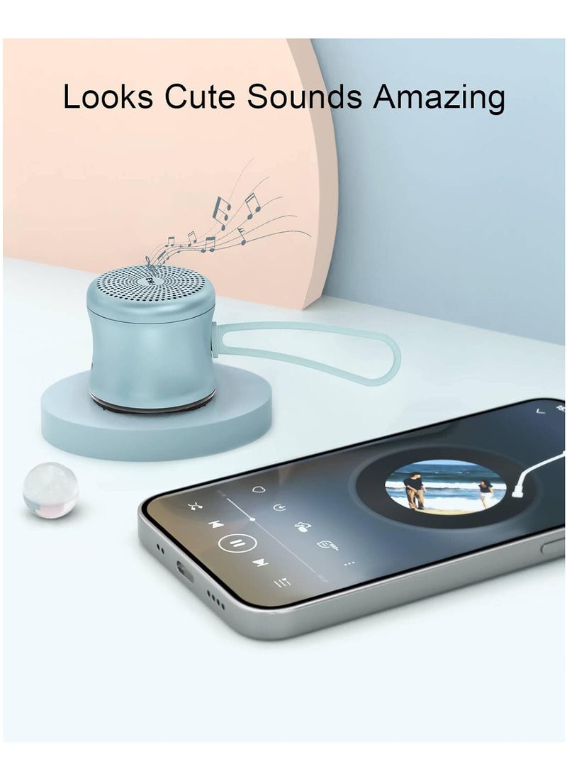 EWA مكبر صوت بلوتوث ميني EWA A119 مع حبل، مكبر صوت صغير مع مشعاع باس، مقاوم للماء IPX7، صغير ولكنه قوي، مكبر صوت معدني محمول لطيف للغاية للمنزل، المكتب، السفر، والأنشطة الخارجية (أزرق) - Image 2