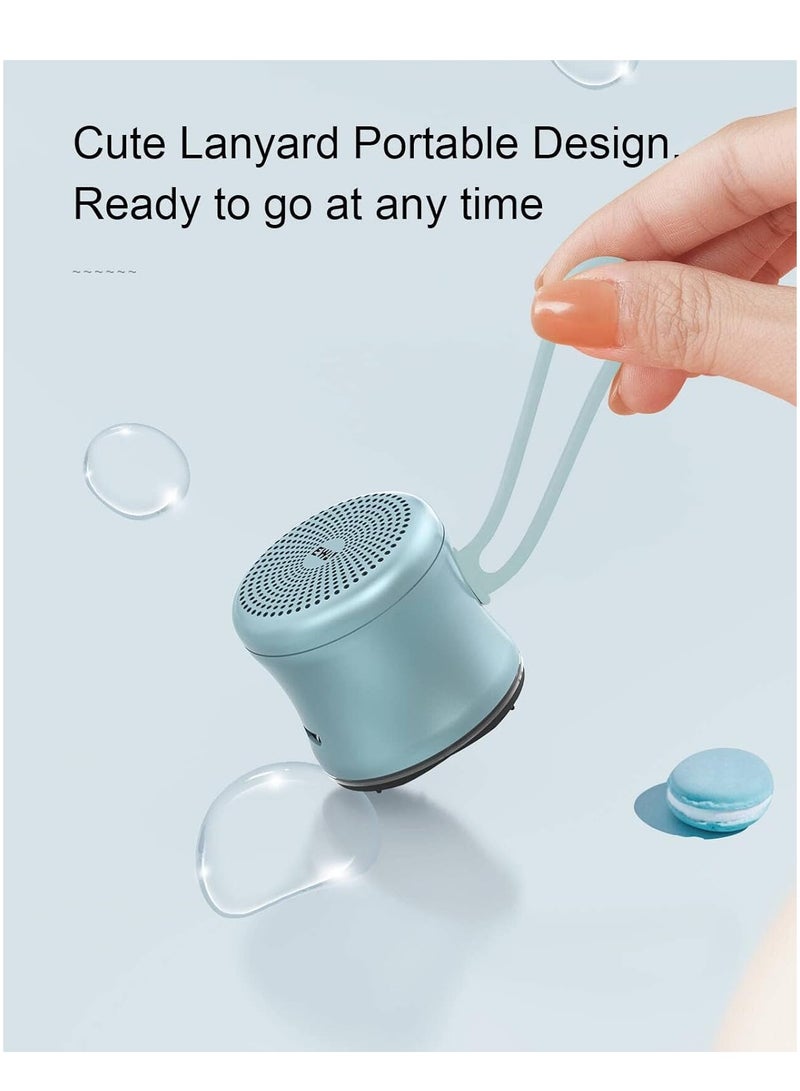 EWA مكبر صوت بلوتوث ميني EWA A119 مع حبل، مكبر صوت صغير مع مشعاع باس، مقاوم للماء IPX7، صغير ولكنه قوي، مكبر صوت معدني محمول لطيف للغاية للمنزل، المكتب، السفر، والأنشطة الخارجية (أزرق) - Image 4