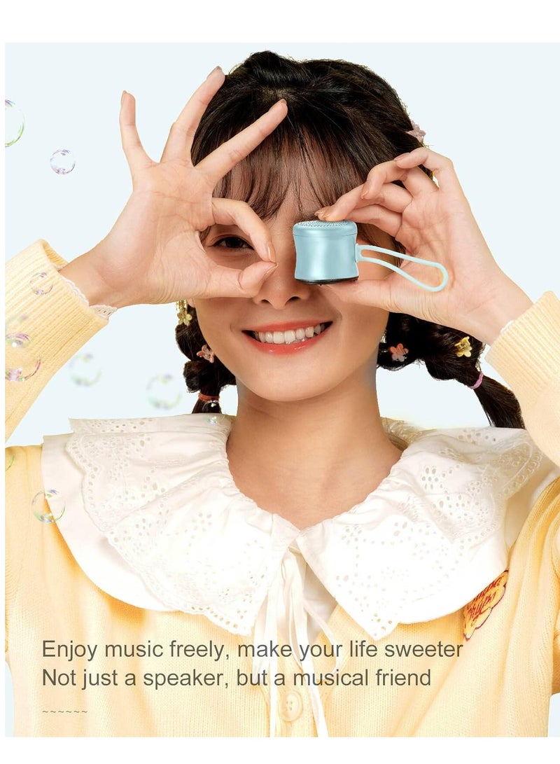 EWA مكبر صوت بلوتوث ميني EWA A119 مع حبل، مكبر صوت صغير مع مشعاع باس، مقاوم للماء IPX7، صغير ولكنه قوي، مكبر صوت معدني محمول لطيف للغاية للمنزل، المكتب، السفر، والأنشطة الخارجية (أزرق) - Image 5