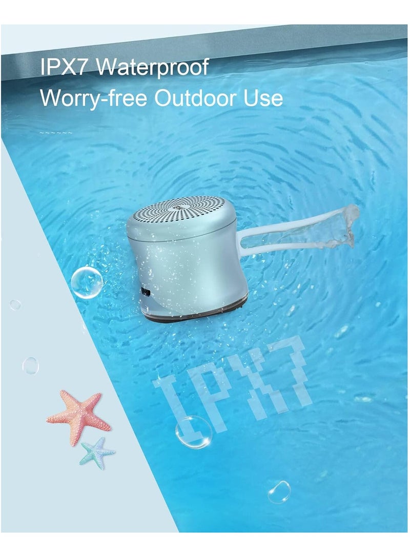 EWA مكبر صوت بلوتوث ميني EWA A119 مع حبل، مكبر صوت صغير مع مشعاع باس، مقاوم للماء IPX7، صغير ولكنه قوي، مكبر صوت معدني محمول لطيف للغاية للمنزل، المكتب، السفر، والأنشطة الخارجية (أزرق) - Image 3