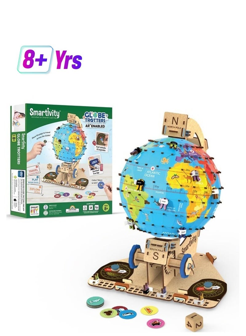 Smartivity Globe Trotters DIY S.T.E.M Educational Toy (Blue) for Kids 6+ – Build Your Own Globe & Learn World Geography | Safe Non-Toxic Materials | Indoor Activity Kit - Image 1