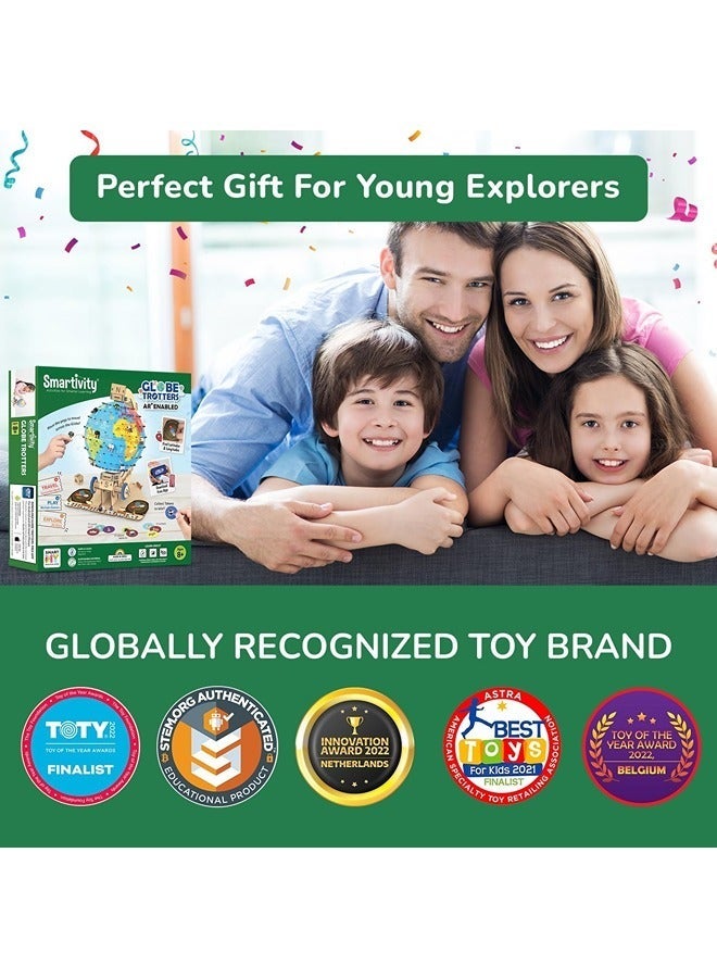 Smartivity Globe Trotters DIY S.T.E.M Educational Toy (Blue) for Kids 6+ – Build Your Own Globe & Learn World Geography | Safe Non-Toxic Materials | Indoor Activity Kit - Image 4