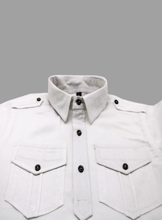 Trender Pathani White Rayon Cotton Only Kurta for Boy's Kids|Ethenic Wear for Children (5-6 Years) - Image 4