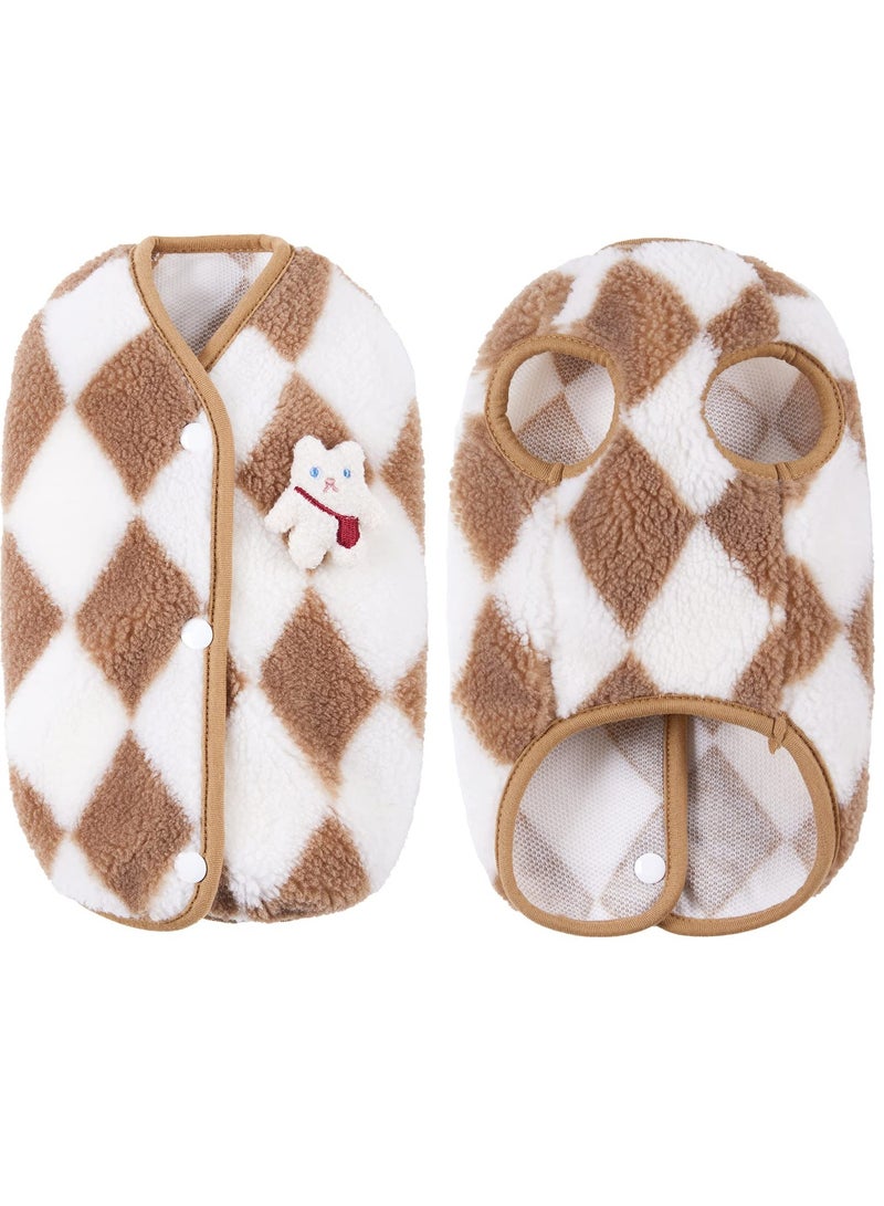 SYOSI Cute Dog Coat For Winter Super Soft Dog Winter Warm Coat Pet Sweatshirt Jacket for Cold Wheather for Small Medium Dog Cat Clothes Apparel (M)  - Image 1