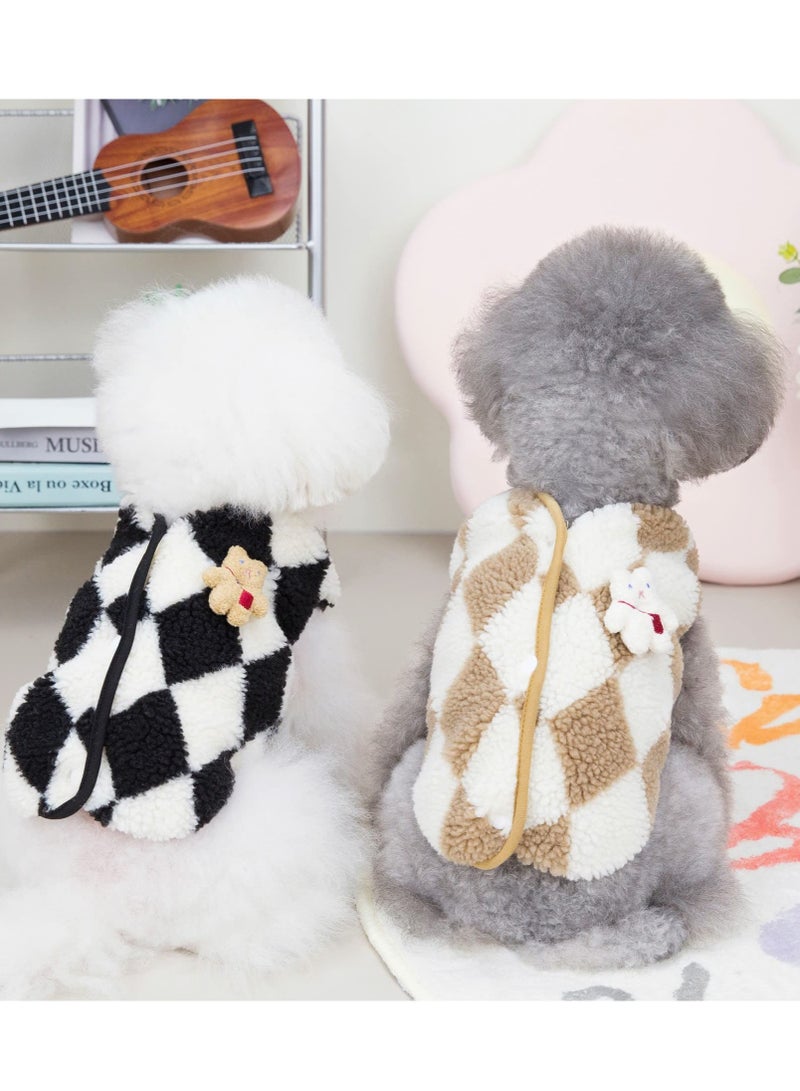SYOSI Cute Dog Coat For Winter Super Soft Dog Winter Warm Coat Pet Sweatshirt Jacket for Cold Wheather for Small Medium Dog Cat Clothes Apparel (M)  - Image 4