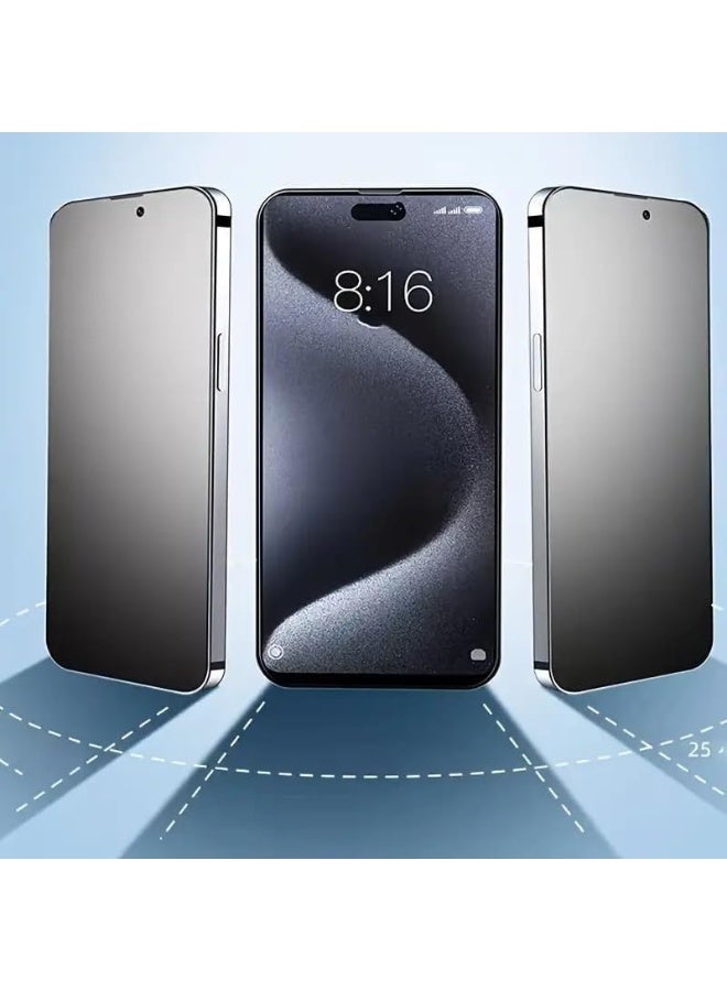 Muzz 2-Pack iPhone 15 Pro Max Matte Privacy Ceramic Screen Protector Film - Image 3