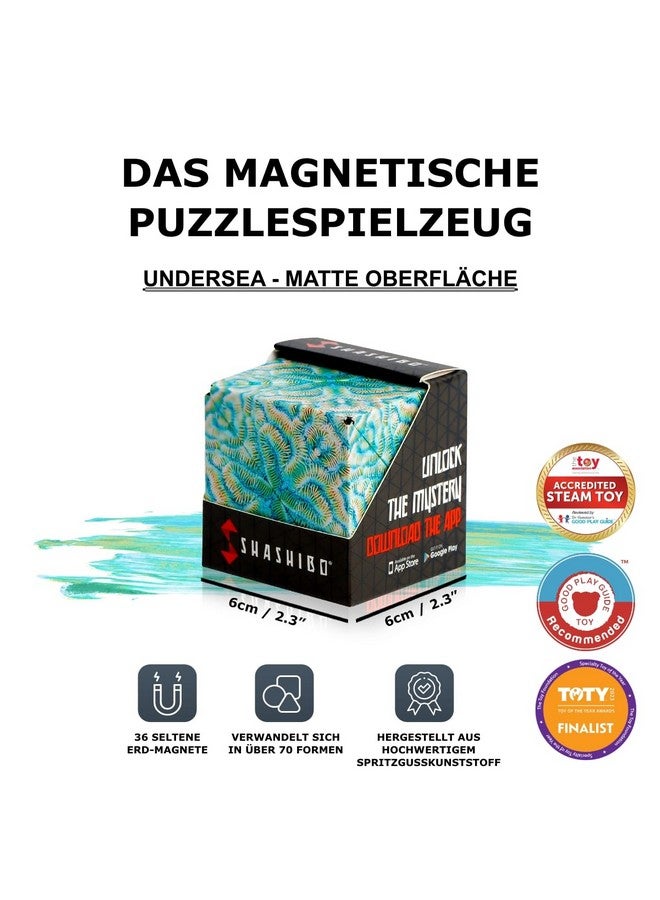 SHASHIBO صندوق شاشيبو القابل للتشكيل - مكعب فidget مغناطيسي STEM يتحول إلى أكثر من 70 شكل، قم بتنزيل تطبيق ألعاب الحركة الممتعة (تحت البحر) - Image 2